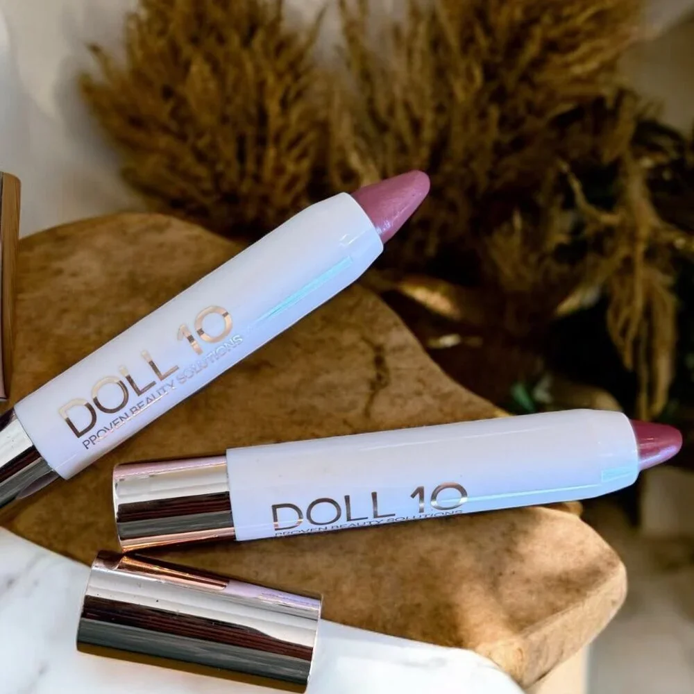 DOLL 10 NEW Lip Crayon Bundle X2 Full Size Let Go & No Boundaries Shades